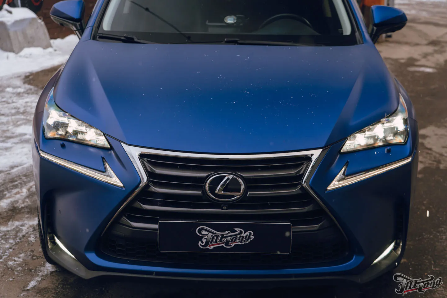 Ремонт Lexus NX200t после ДТП + оклейка матовой пленкой после ремонта